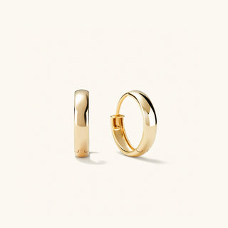 Bold Small Hoops 14k Yellow Gold